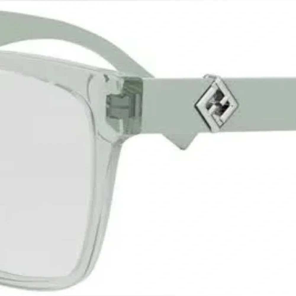 New! Fendi FE50117F 093 Transparent Green Eyeglasses, Authentic